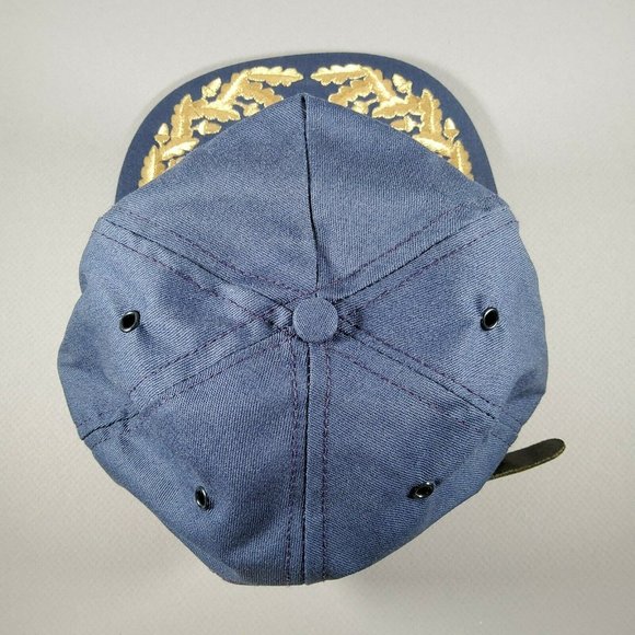 Vtg Atlas Disney Mickey Mouse Shadow Silhouette Navy Gold Strap Back Hat - Picture 11 of 11